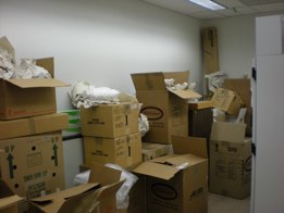 unpacking boxes at yale